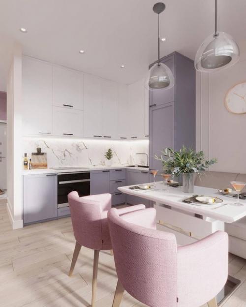 Дизайн - проект квартиры в нежной цветовой гамме.