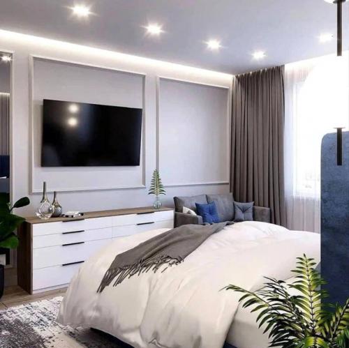 Как удачно вписали синий цвет в интерьер квартиры! 05