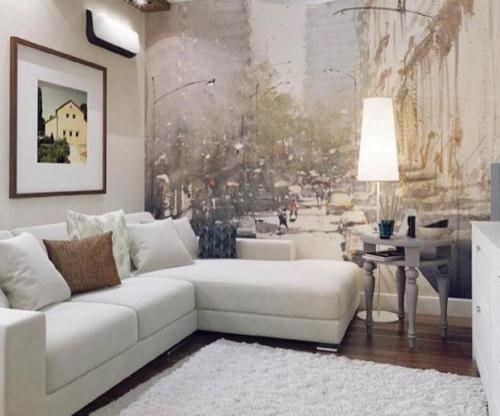 Очаровательные идеи оформления гостиной в нежной цветовой гамме.