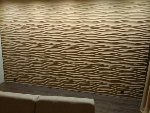 Как-то отделку стены гипсовыми панелями в кухне видели. 06