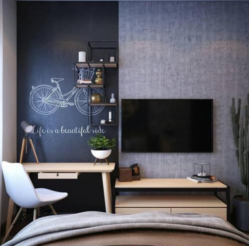 Современная спальня для подростка в стиле лофт. 02