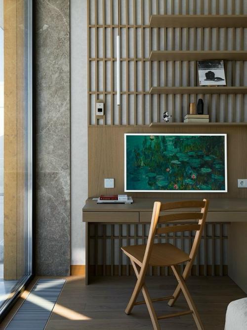 Современный дом с камином и панорамными окнами в Подмосковье. 02