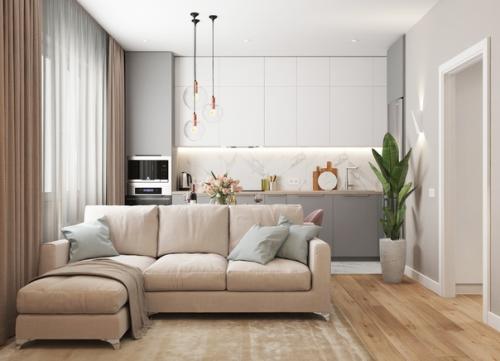 Интерьер квартиры 55 кв. 02