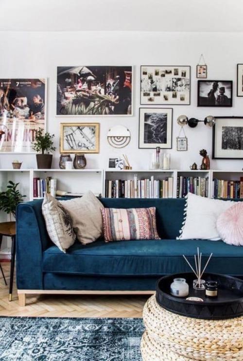 Для тех, кто сомневается, покупать синий диван или нет. 04