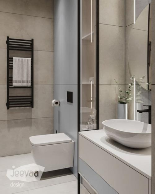 Очень красивый проект совмещенного санузла. 02