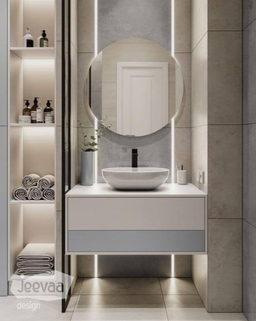 Очень красивый проект совмещенного санузла. 04