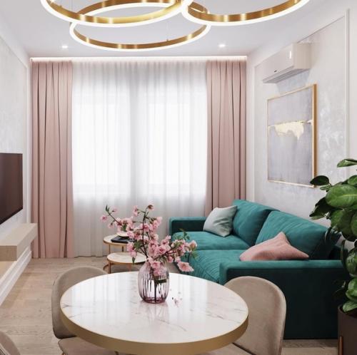 Восхитительный дизайн - проект однокомнатной квартиры, + планировка.